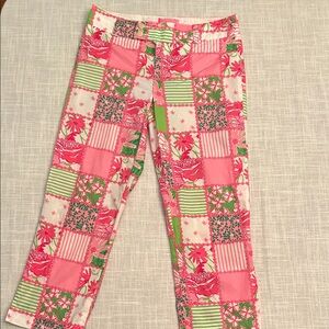 Lilly Pulitzer Patchwork Pattern Cropped Pants